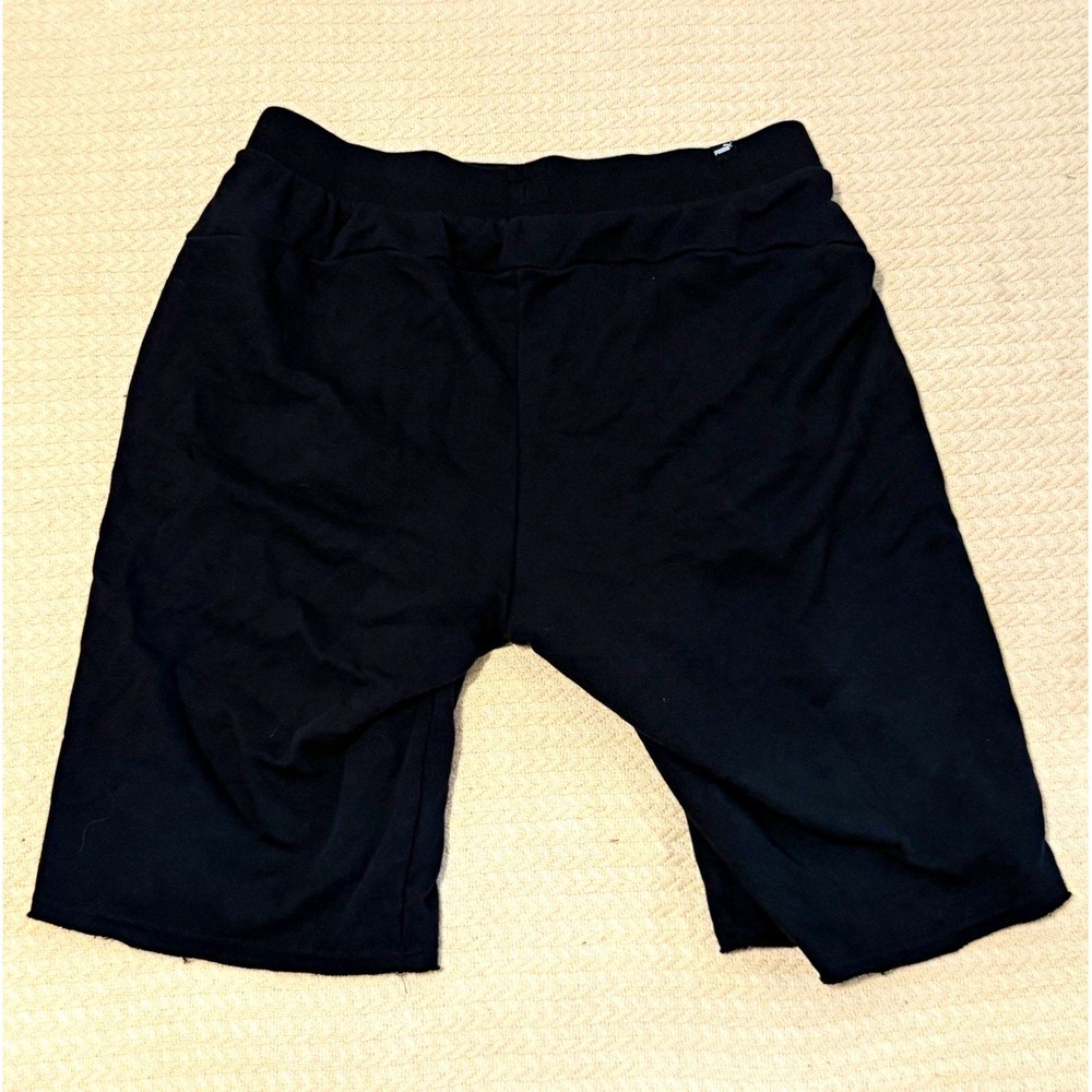 PUMA Men's Black Athletic Shorts L Drawstring Elastic Waist Pockets